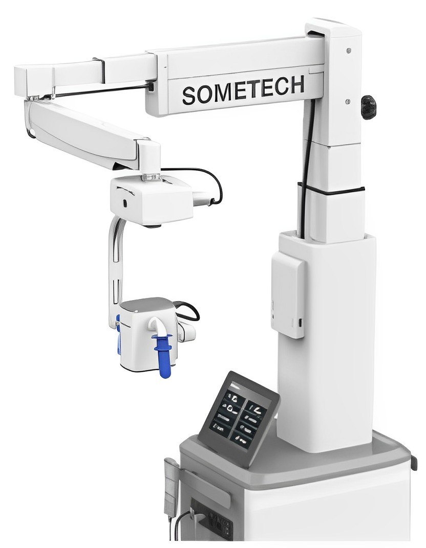 C-curve arm and microscope positioning